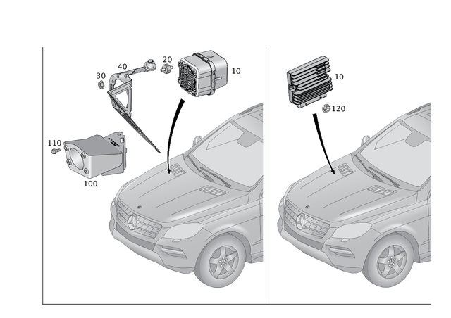 1665451747 - Electrical Equipment and Instruments: Holder for Mercedes-Benz: GLE300d, GLE350, GLE400, GLE63 AMG, ML250, ML350, ML400, ML550, ML63 AMG Image image