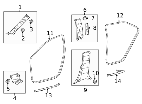 Interior Trim - Pillars for 2016 Toyota Corolla #0
