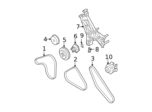 Belts & Pulleys for 2005 Kia Sorento #0