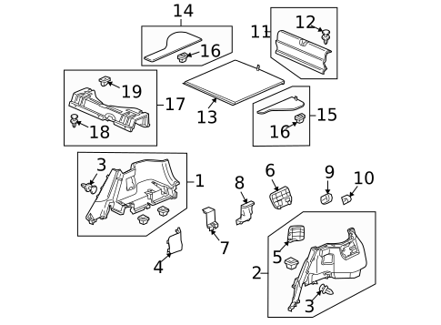 Interior Trim - Rear Body for 2010 Honda Insight #0