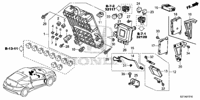 Control Unit (Cabin) (1) (-'15) for 2013 Honda CR-Z #0