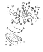4781454AD - Engine 2.4L Four Cylinder: Engine Oil Pump for Mopar Image