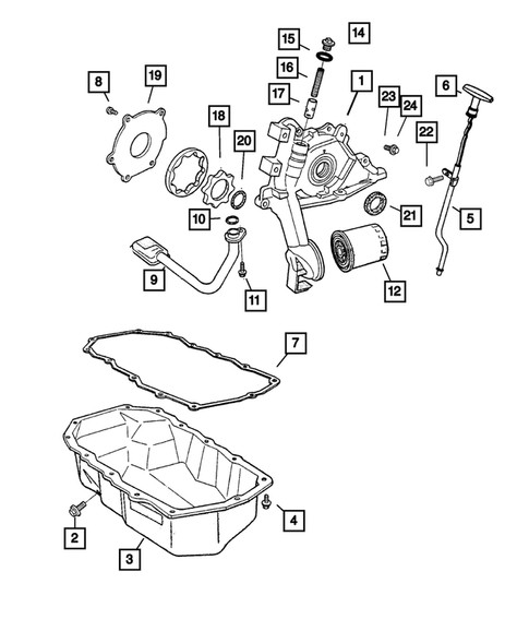 Engine Oiling for 2006 Dodge Caravan #0