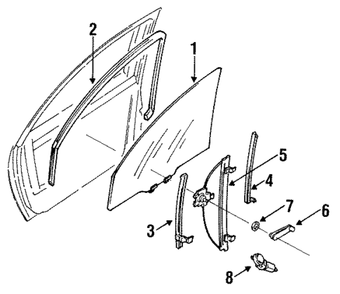 Front Door for 1993 Nissan Quest #1