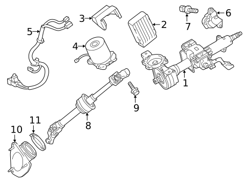 Steering Column Assembly for 2017 Toyota Camry #0