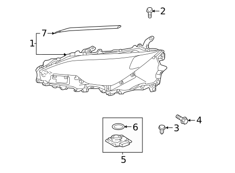 Headlamp Components for 2025 Lexus LS500h #0