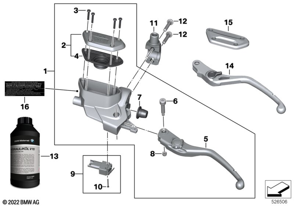 61318549997 - Combination Switch Left 2012-2021 BMW-Motorrad