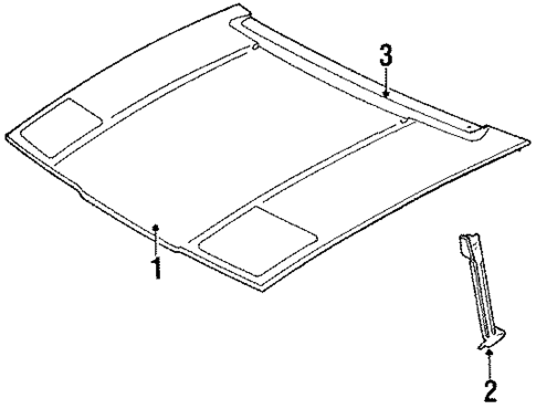 Hood & Components for 1988 Pontiac Fiero #0