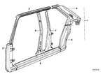 41001820567 - Bodywork: Column Rear Left for BMW Image