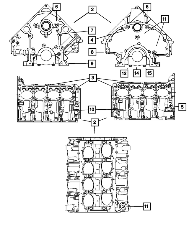 R8266873AA - Engine 5.7L Eight Cylinder: Long Block Engine for Mopar Image image