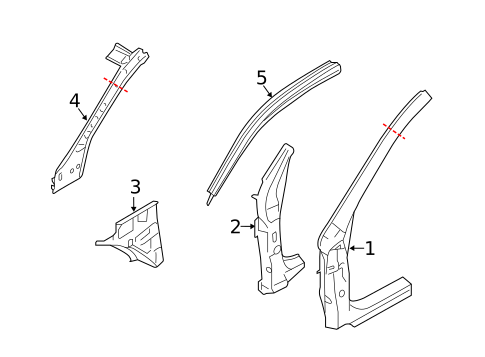 Hinge Pillar for 2021 Subaru Outback #0