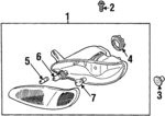 K2AA51030 - : Headlamp Assembly for Kia: Sephia Image