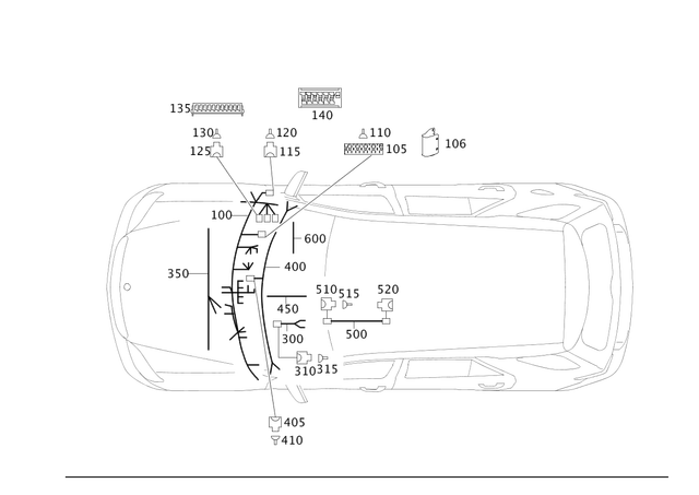 1644403139 - Special Equipment: Electrical Wiring Harness for Mercedes-Benz: GL320, GL550, ML320, ML350, ML450, ML500, ML550, ML63 AMG Image image
