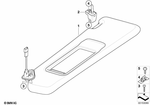 51167252053 - : Sun Visor With Mirror Left for BMW Image
