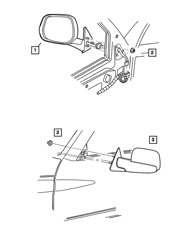 55076488AG - Doors and Related Parts: Outside Rearview Mirror, Right for Mopar Image