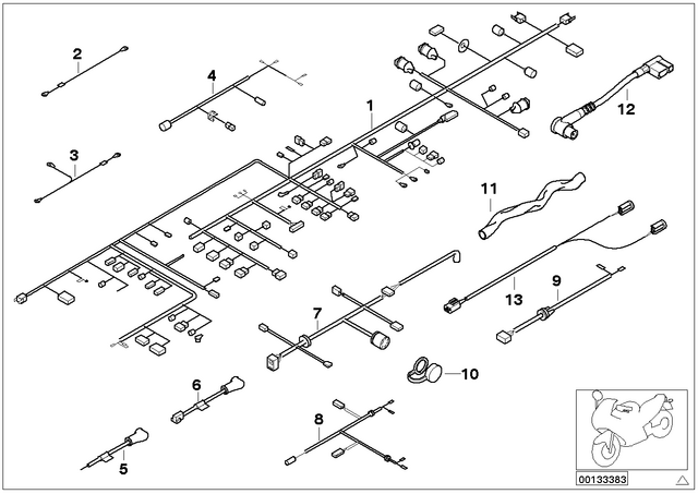 61127680414 - : Cable Harness, Top Case   for BMW-Motorrad Image