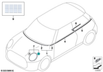51355A4C504 - Vehicle Trim: Door Weather Strip Inner Right for Mini Image