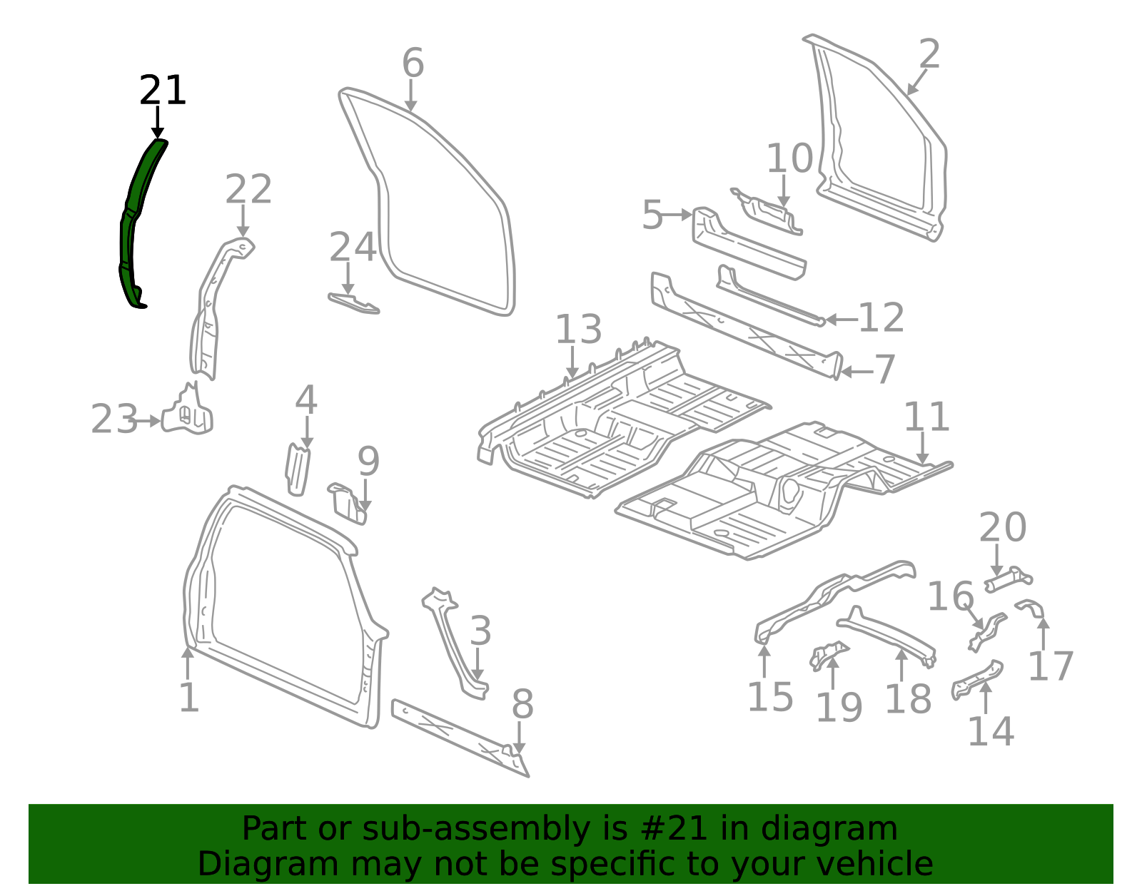B-Pillar Assembly - Side Frame Structural Support | AutoNation Parts