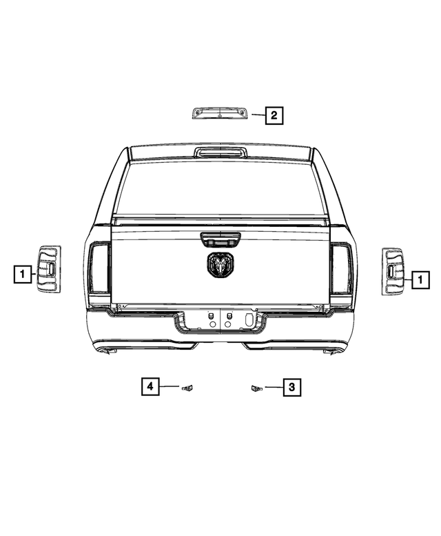 68523966AC - Electrical: Center High Mounted Stop Lamp for Mopar Image