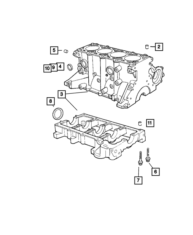 5093798AC - Engine 2.4L Four Cylinder (Turbo): Short Block for Mopar Image