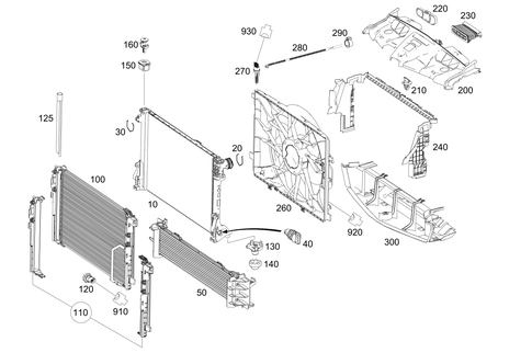 Radiator, Mounting, and Covering for 2016 Mercedes-Benz E550 #0