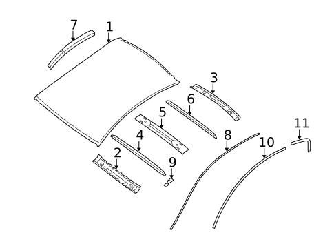 Roof & Components for 2010 Nissan Altima #1