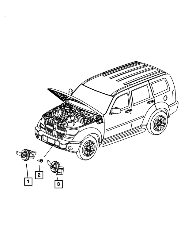 5026207AB - : Horn And Bracket for Mopar Image