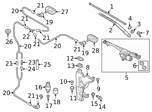 Wiper & Washer Components for 2025 Audi RS5 Sportback #0