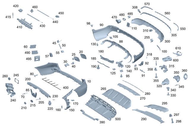 2538858502 - Detachable Parts: Trim, Bumper for Mercedes-Benz Image image