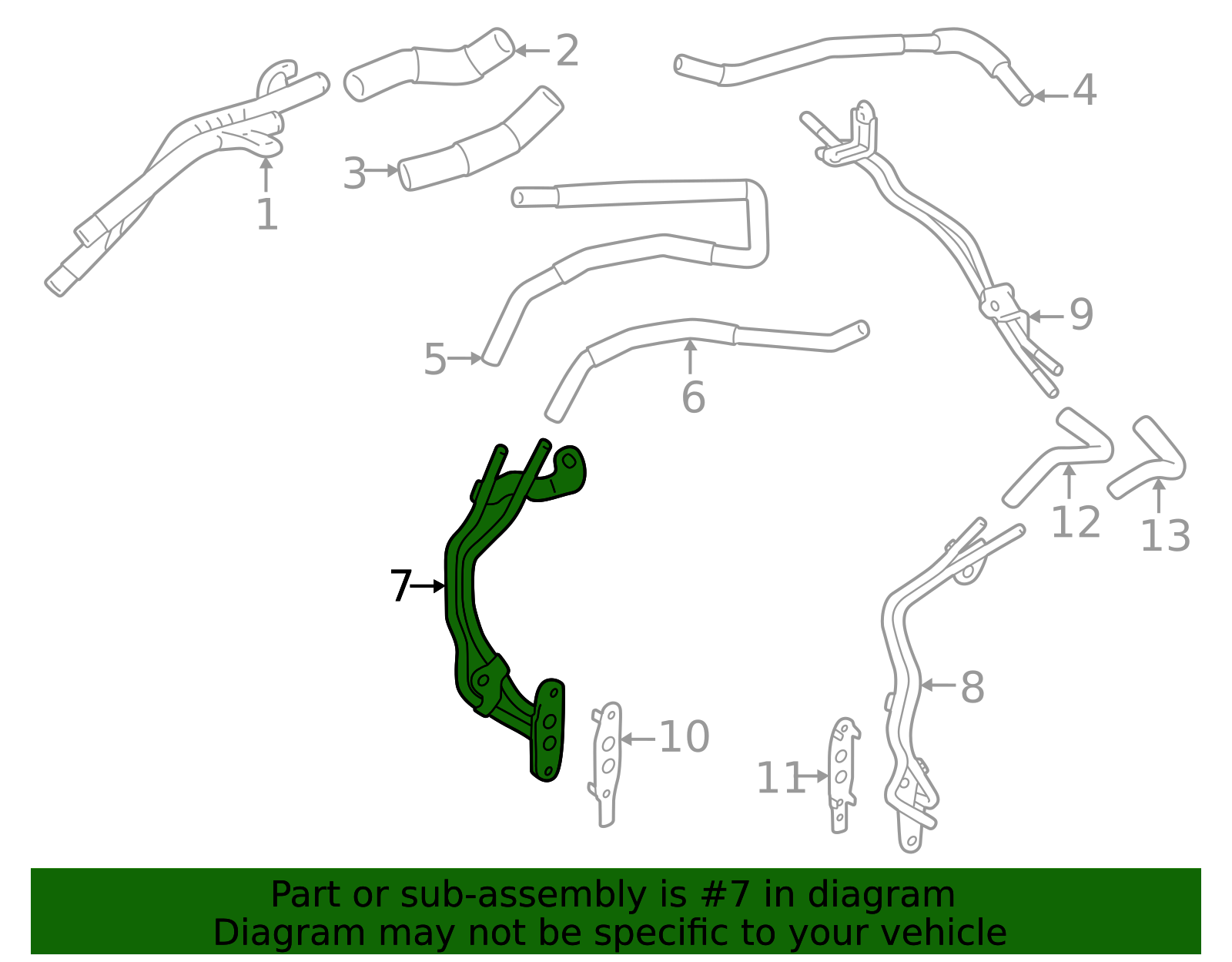 2023-2025 Toyota Sequoia Turbocharger Coolant Line 16027-70020 | OEM ...