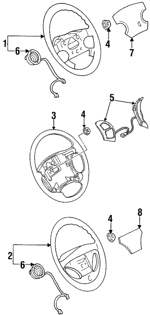 Steering Wheel for 1997 Volkswagen Golf #0