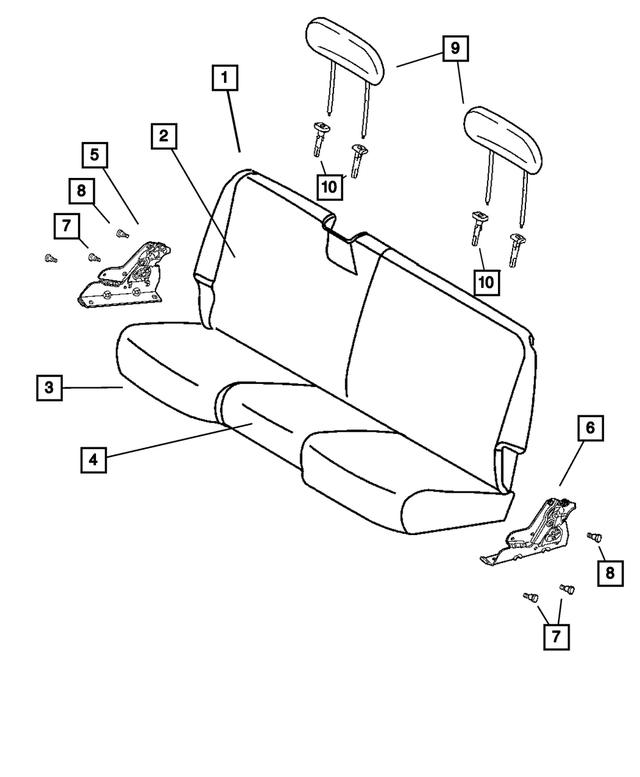68051171AA - Interior Trim: Seat Back Foam for Mopar Image