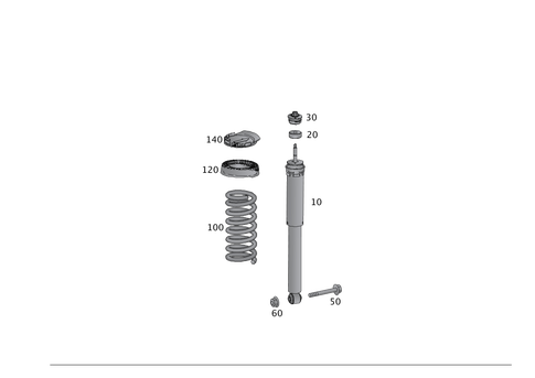 Spring Strut and Spring Strut Mounting Rear for 2018 Mercedes-Benz SLC300 #0