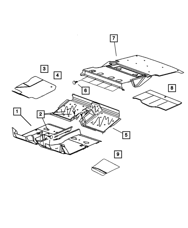 « 1GK371D5AB – Interior Trim : Plancher - Complet Moquette (ensemble) pour Mopar Image »