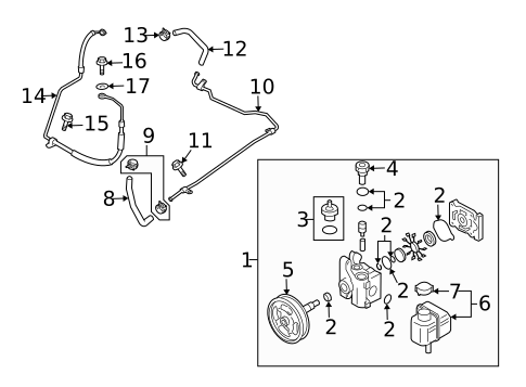Pump & Hoses for 2009 Mazda 6 #0