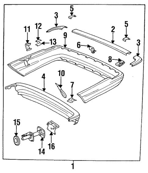 Bumper & Components - Rear for 1989 Mercedes-Benz 420 SEL #0