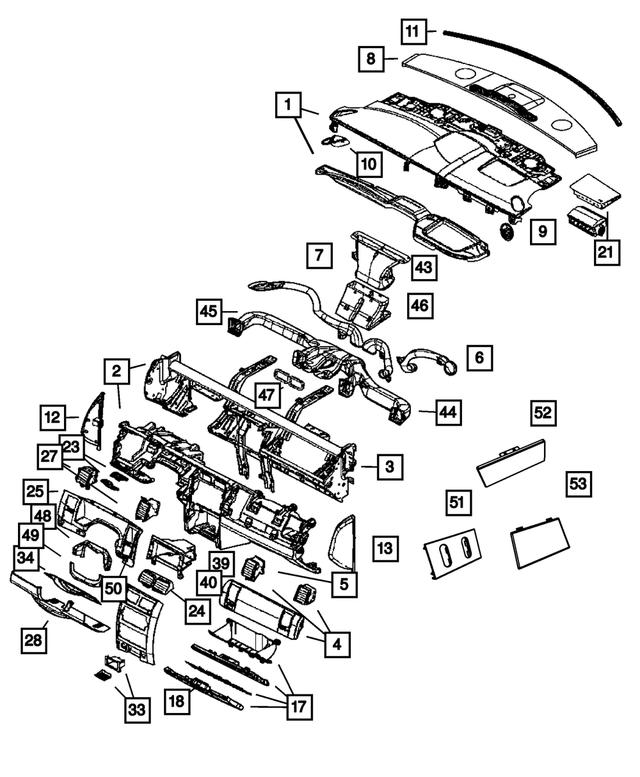 1FH931J3AE - Instrument Panel and Radios and Consoles: Instrument Panel for Mopar Image image