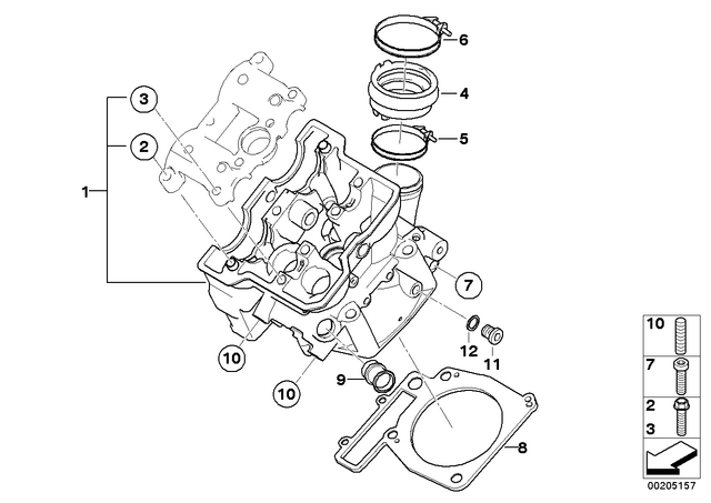 11117715466 - : Gasket Set For Cylinder for BMW-Motorrad Image