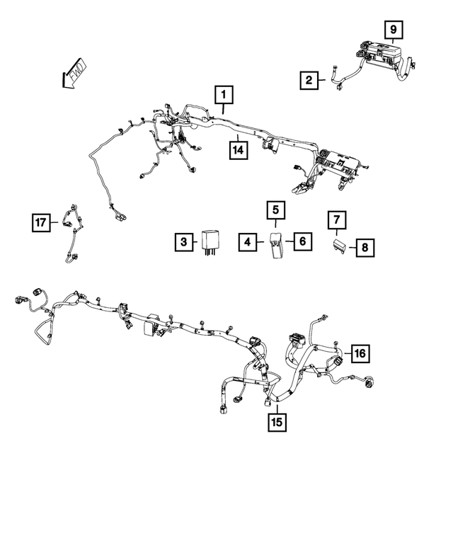 68209998AC - Electrical: Auxiliary Power Distribution Center Kit for Mopar Image image