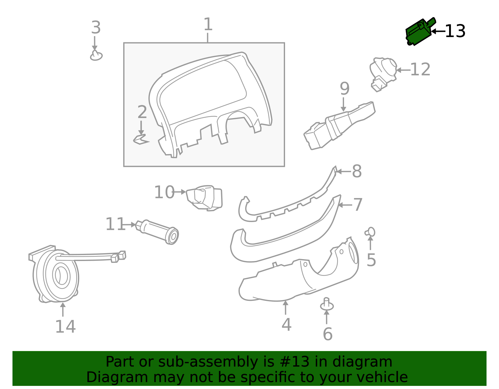 Sw 9593 2008-2015 GM Shift Interlock Solenoid 95931073 | OEM Parts Online