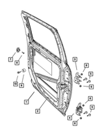 55372029AB - Doors, Door Mirrors and Related Parts: Rear Door Outer Panel, Left for Dodge: Ram 1500 | Ram: 1500, 1500 Classic Image