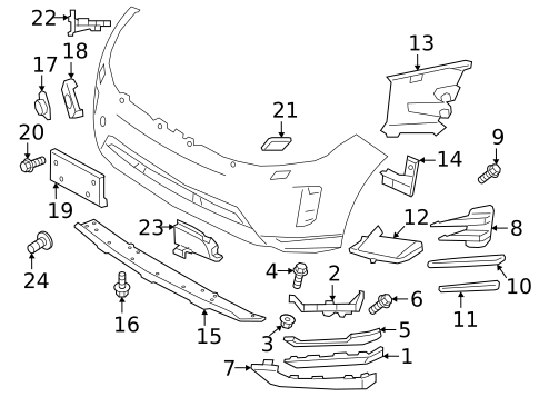 Bumper & Components - Front for 2022 Land Rover Range Rover Evoque #3