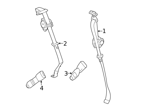 Rear Seat Belts for 2014 Chevrolet Captiva Sport #0