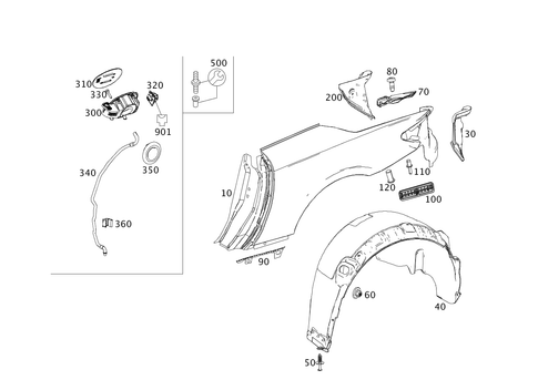 Rear Fender for 2015 Mercedes-Benz SL65 AMG #0