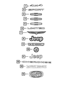 68279274AA - Exterior Ornamentation: Nameplate for Jeep: Cherokee Image