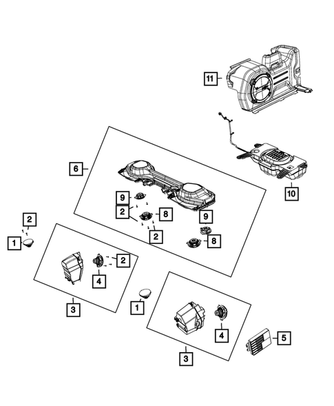 Radio, Antenna, Speakers, DVD, and Video systems for 2018 Jeep Wrangler #1