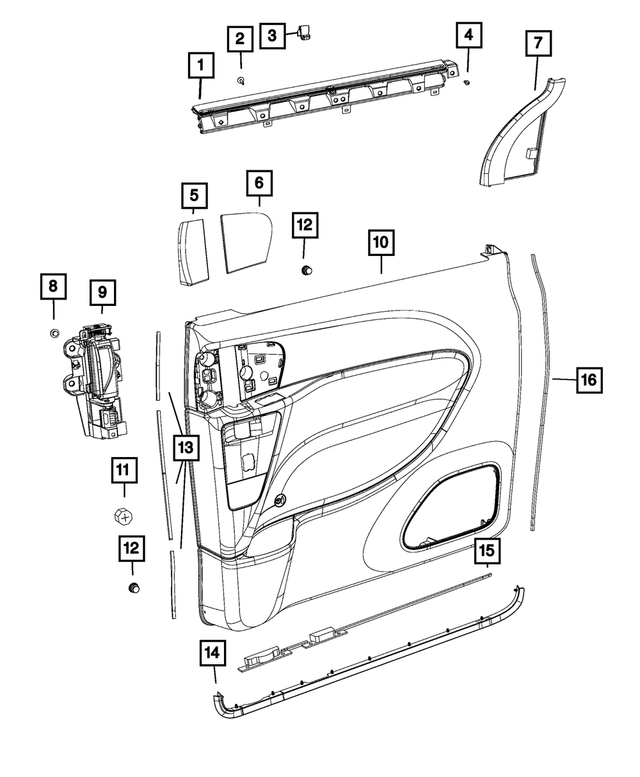 68338915AA - : Rear Window Sunshade, Left for Mopar Image