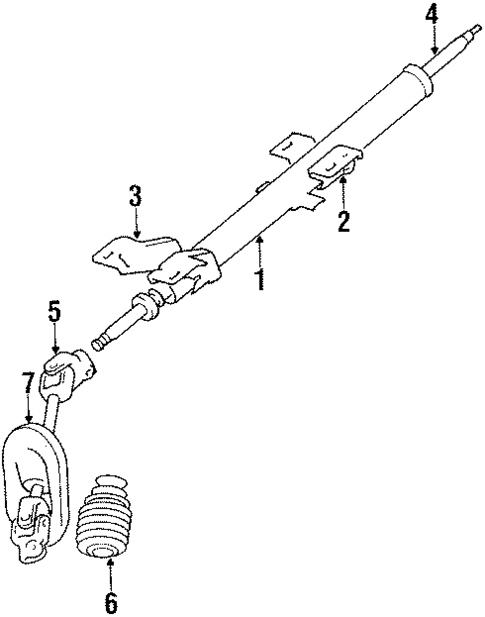 Steering Column for 1984 Mitsubishi Cordia #0