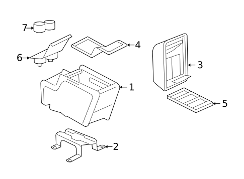 Rear Console for 2005 Lincoln Aviator #0