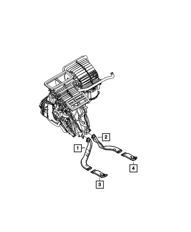68245119AA - Air Conditioners and Heaters: Floor Adaptor Duct for Mopar Image